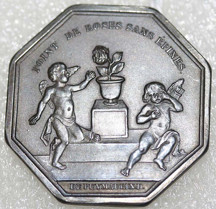 Button, metal, French