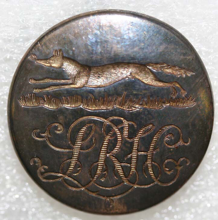 Button, metal, British