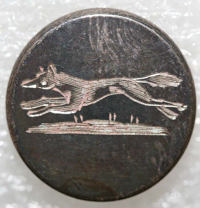 Button, metal, British