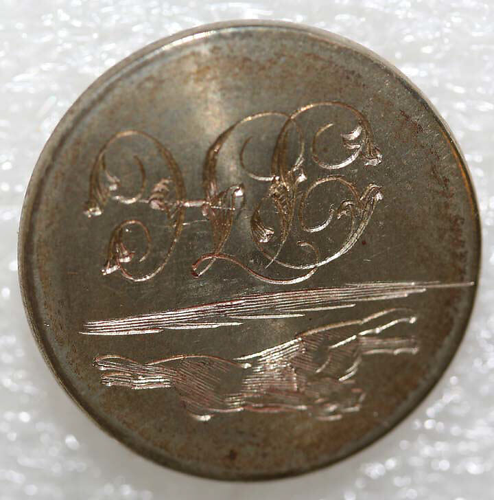 Button, metal, British