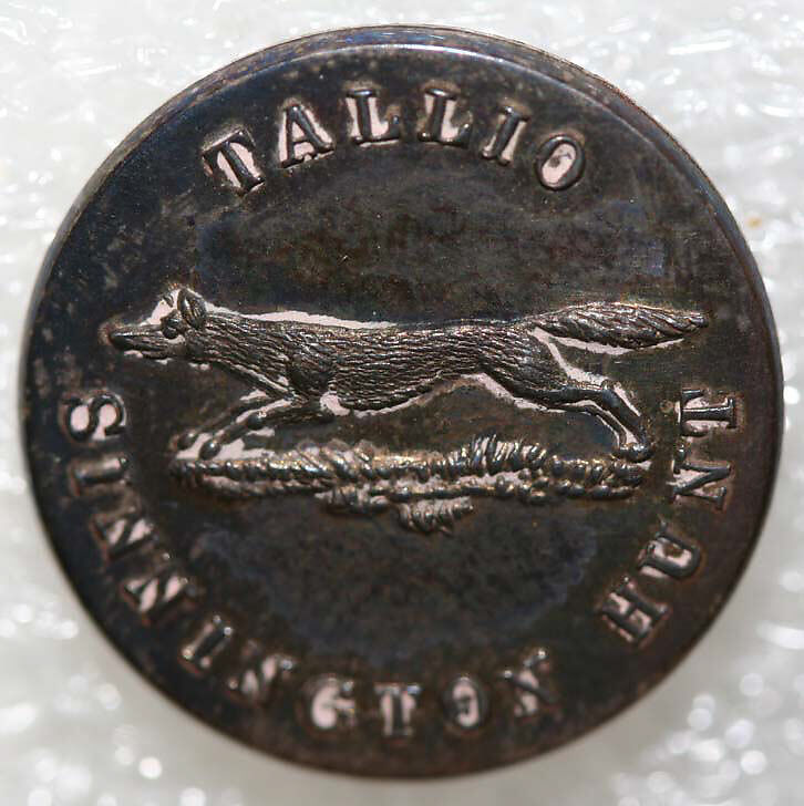 Button, metal, British