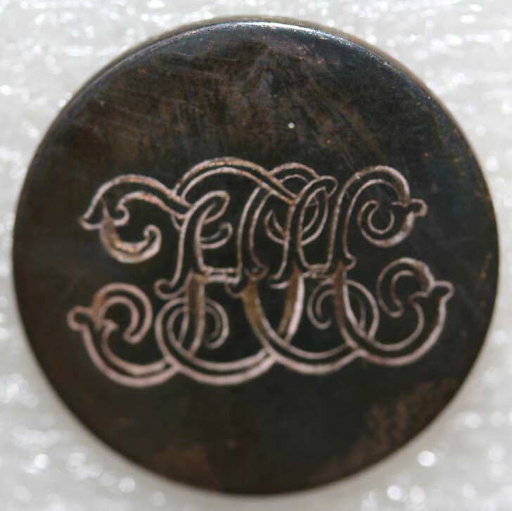 Button, metal, British