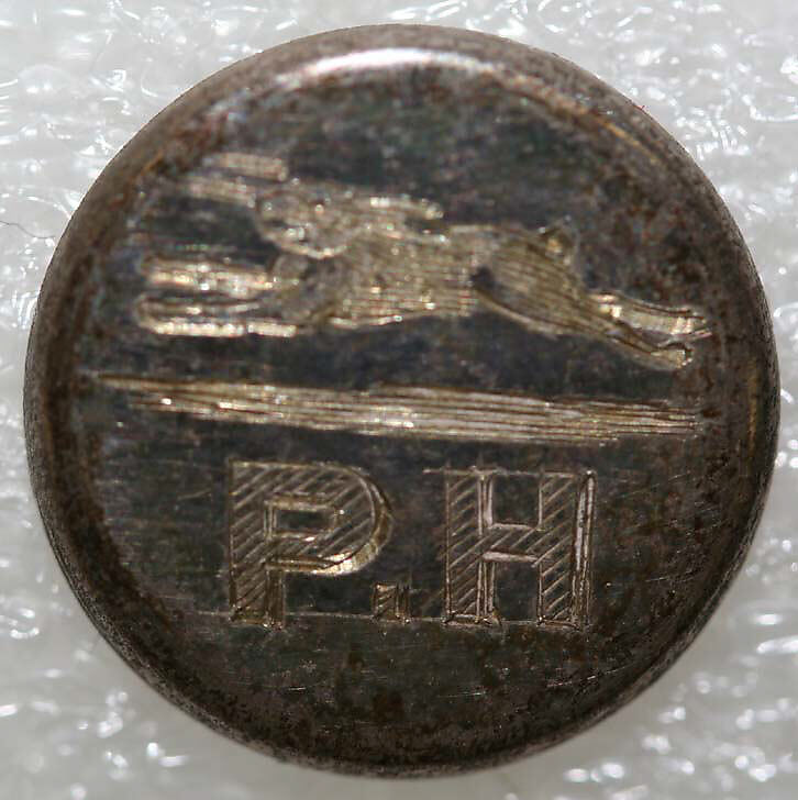 Button, metal, British