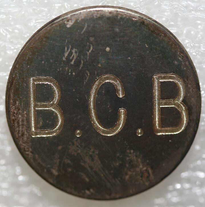 Button, metal, British