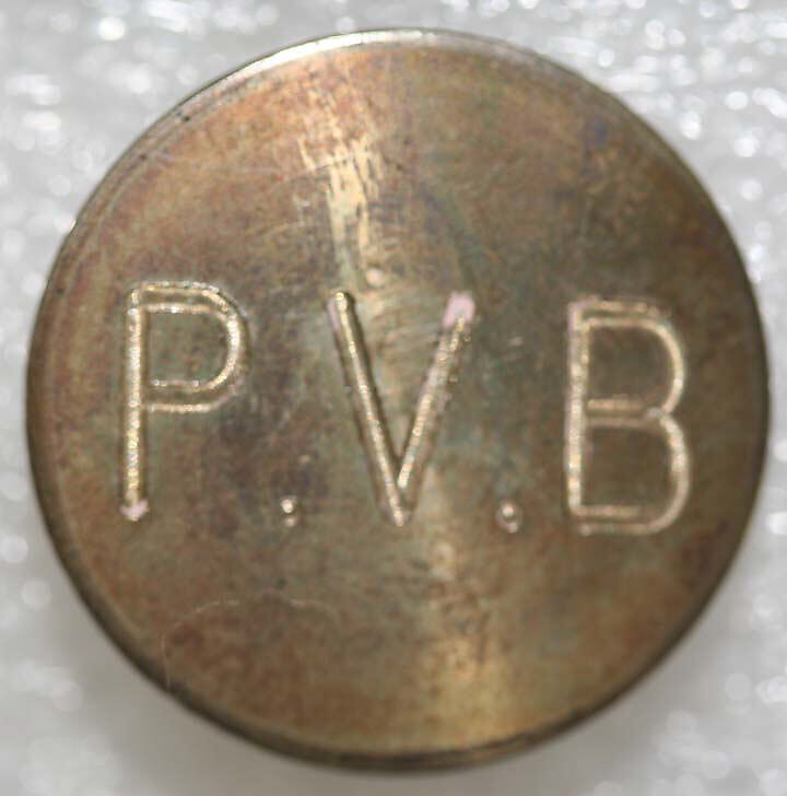 Button, metal, British