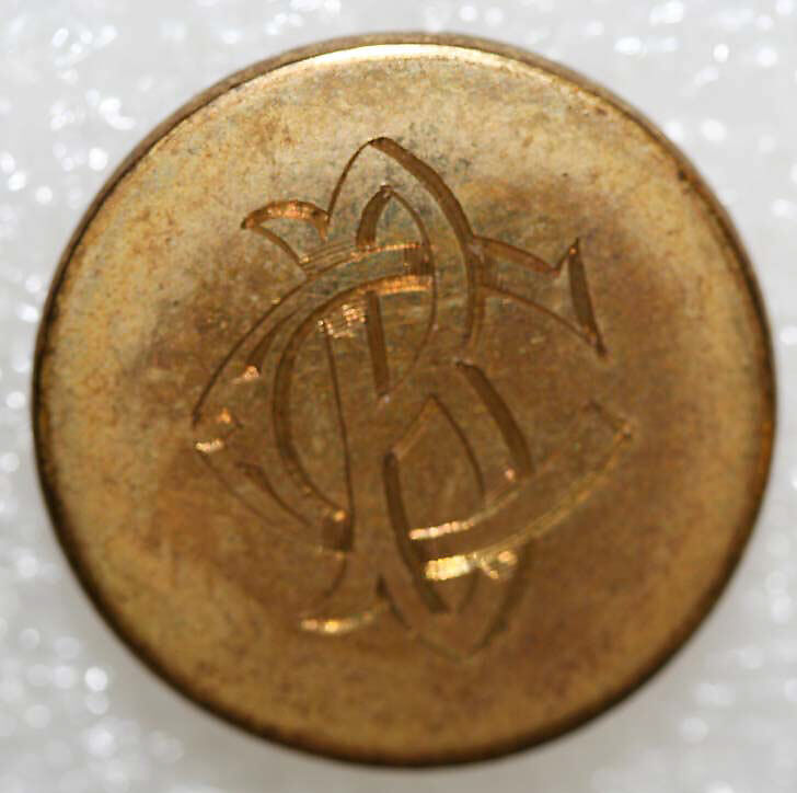 Button, metal, British