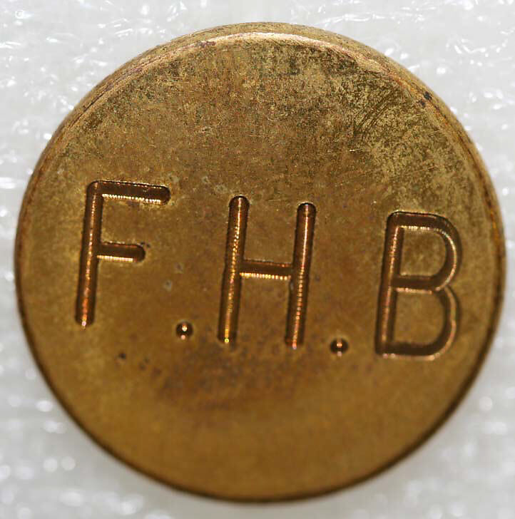 Button, metal, British