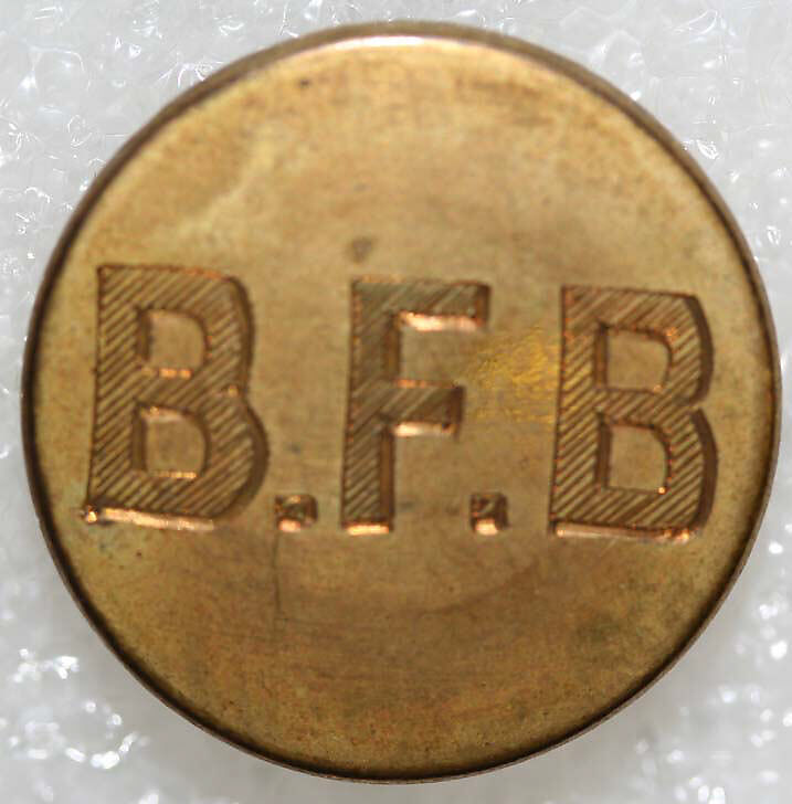 Button, metal, British