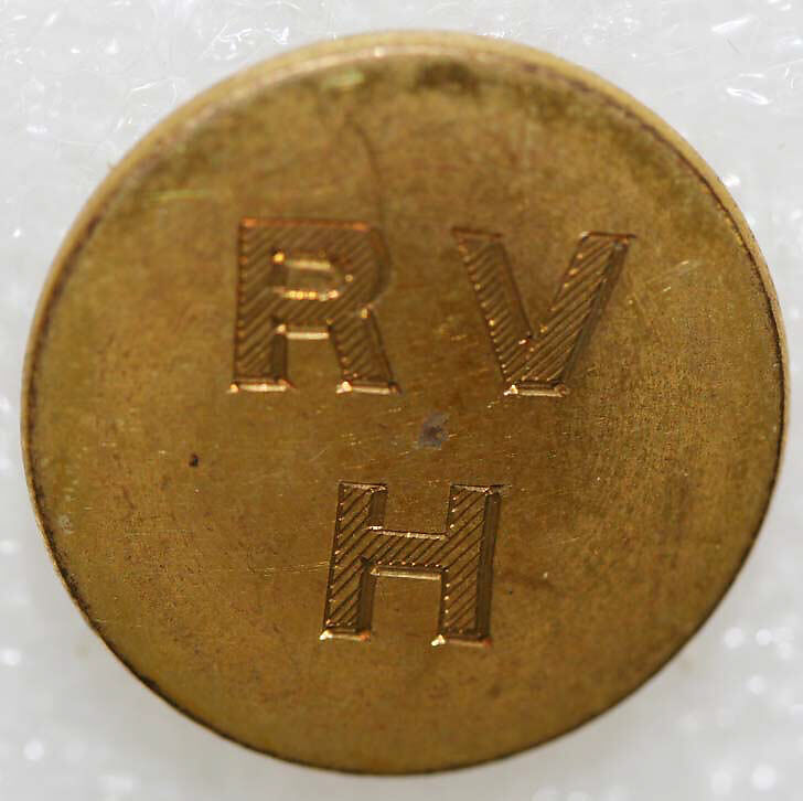 Button, metal, British