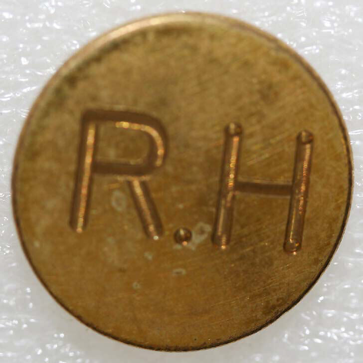 Button, metal, British