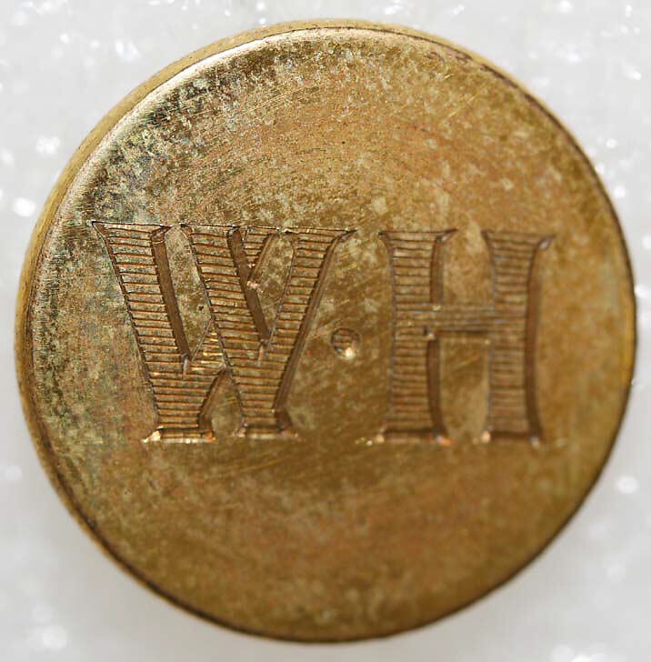 Button, metal, British