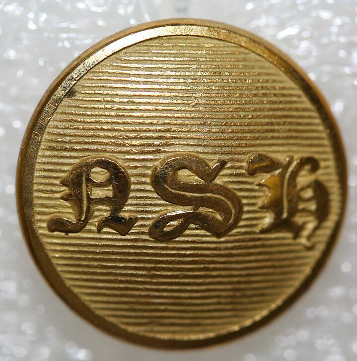 Button, metal, British