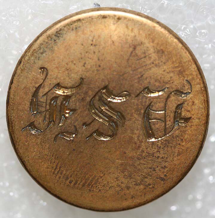 Button, metal, British