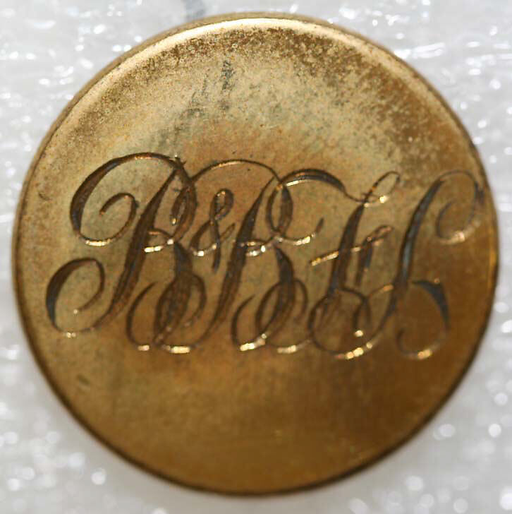 Button, metal, British