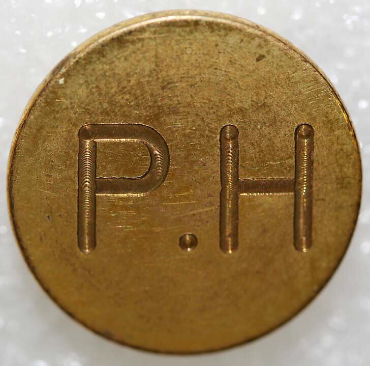 Button, metal, British