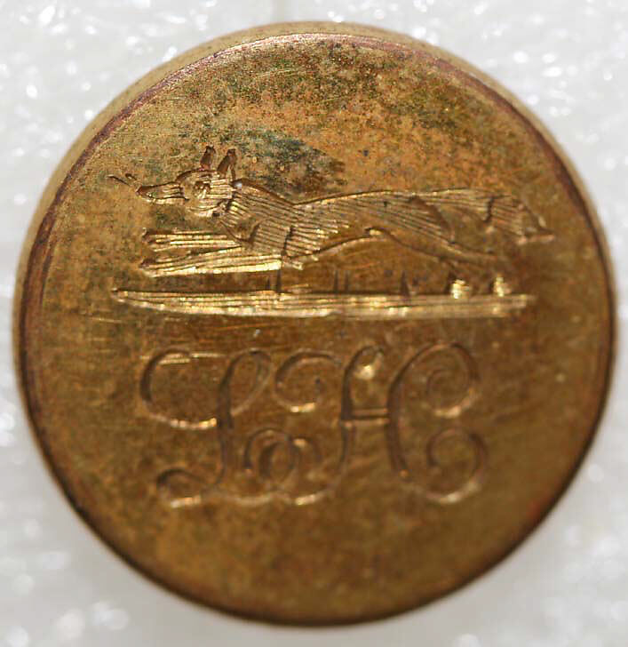 Button, metal, British