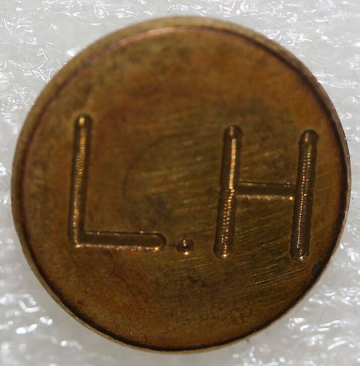 Button, metal, British