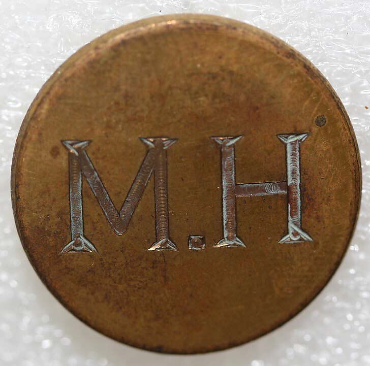 Button, metal, British
