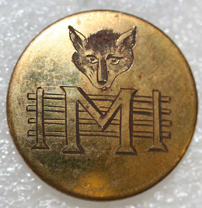 Button, metal, British