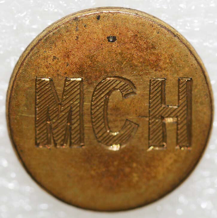 Button, metal, British