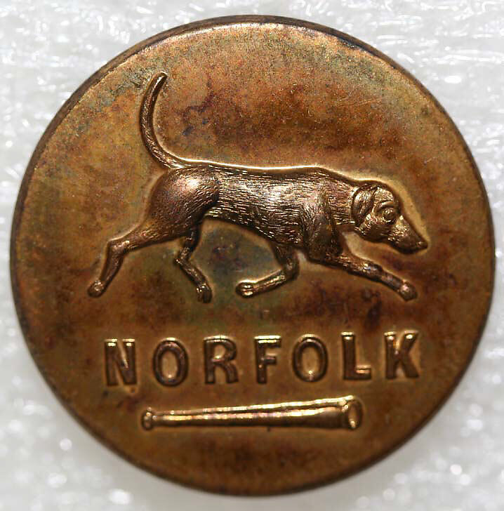 Button, metal, British