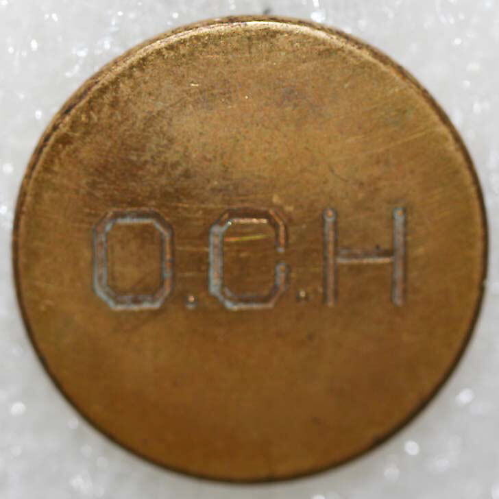 Button, metal, British