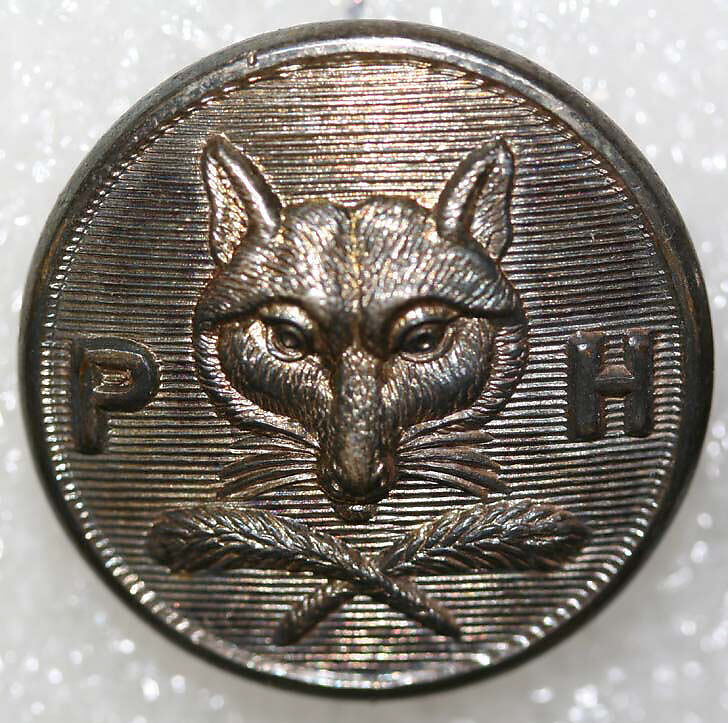 Button, metal, British