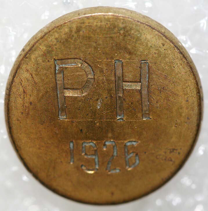 Button, metal, British