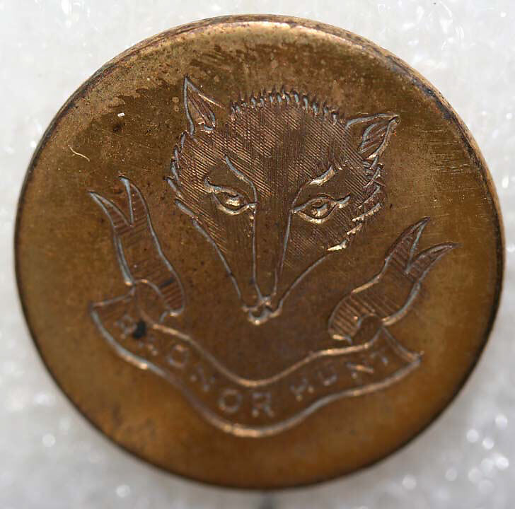 Button, metal, British