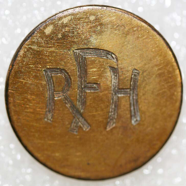 Button, metal, British