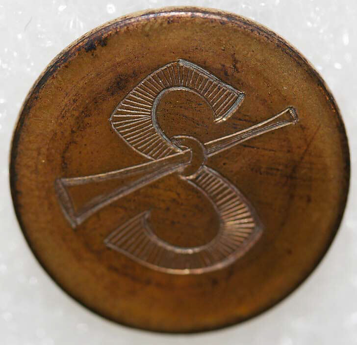 Button, metal, British