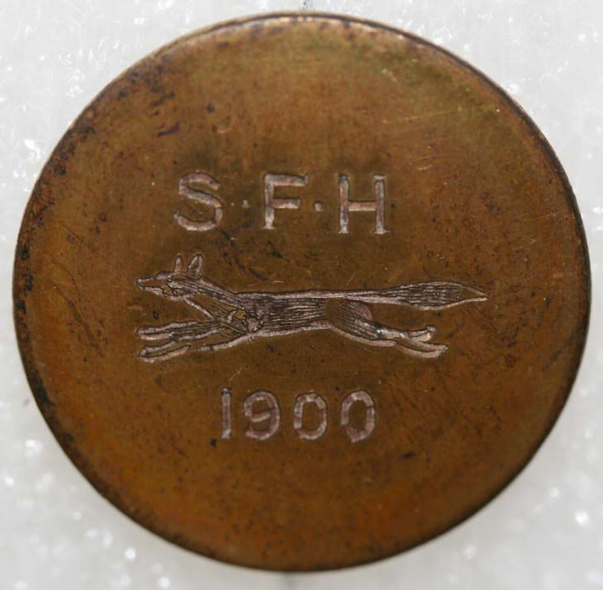 Button, metal, British