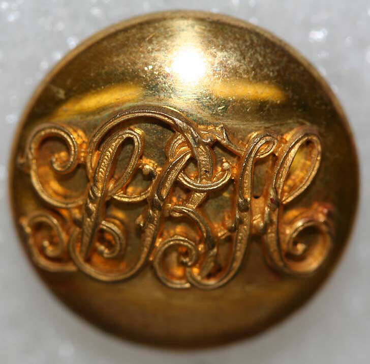 Button, metal, British