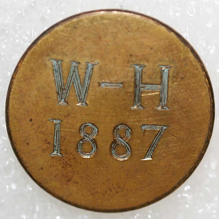 Button, metal, British