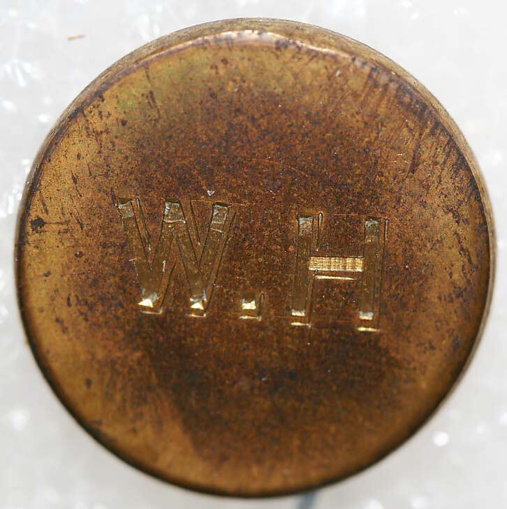 Button, metal, British