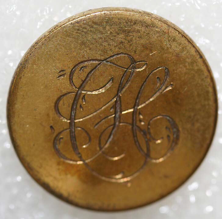 Button, metal, British