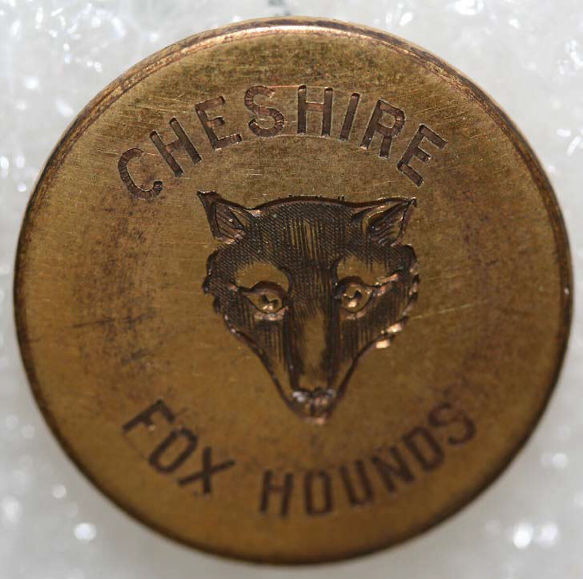 Button, metal, British