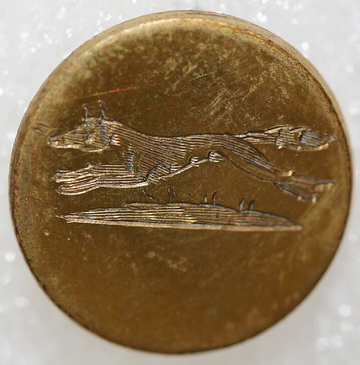 Button, metal, British