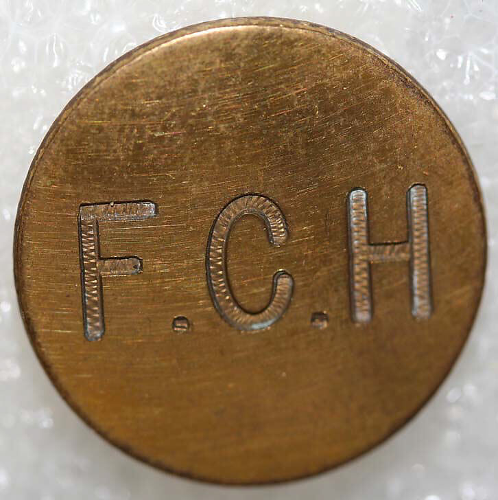 Button, metal, British