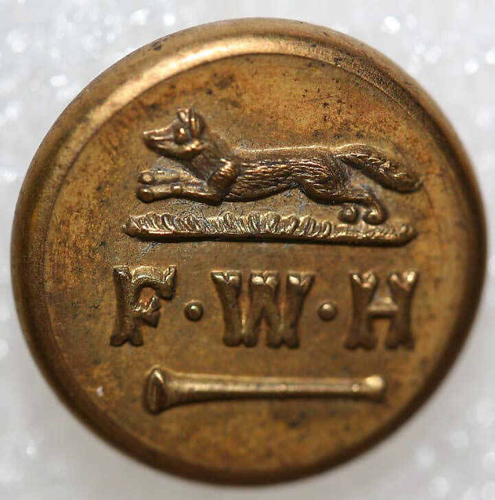 Button, metal, British