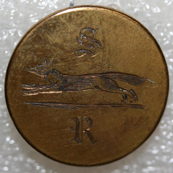 Button, metal, British