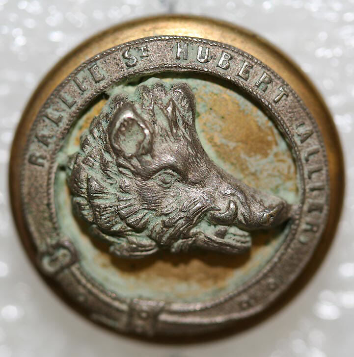 Button, metal, British