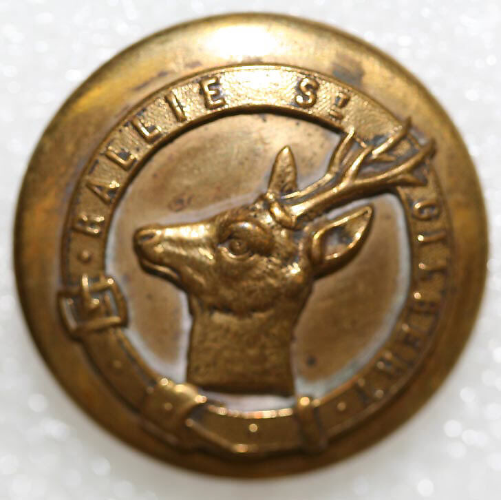 Button, metal, British