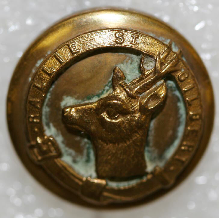 Button, metal, British