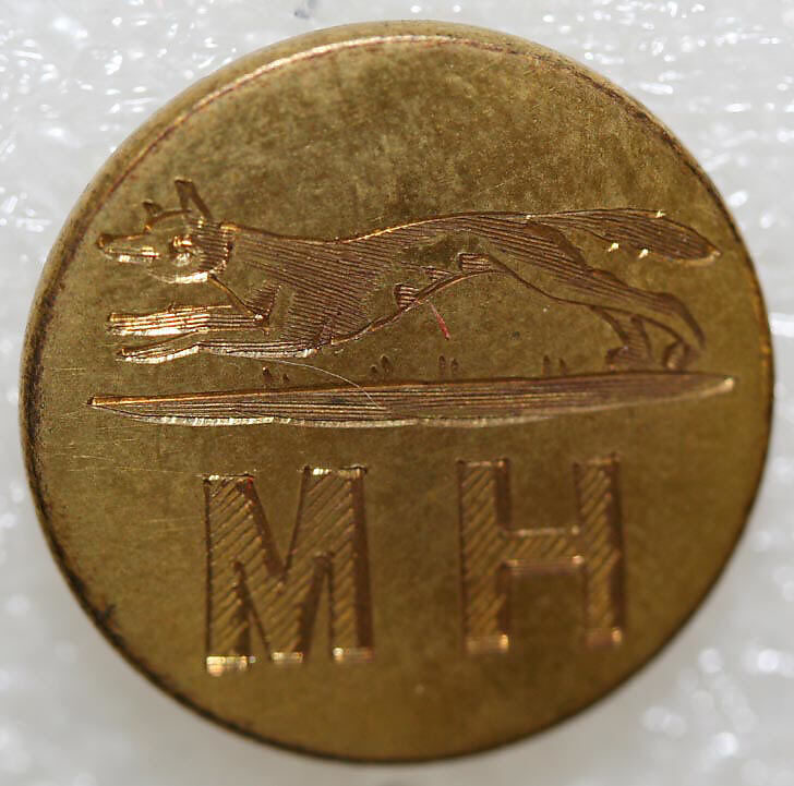 Button, metal, British