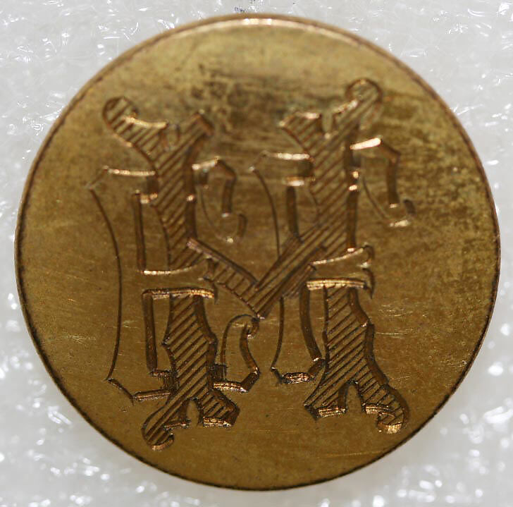 Button, metal, British