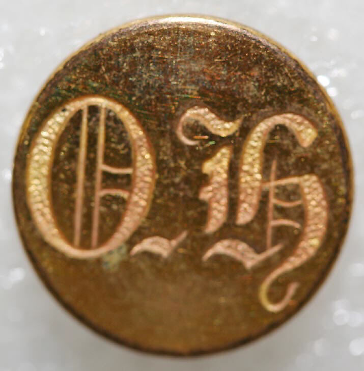 Button, metal, British