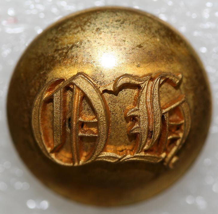 Button, metal, British