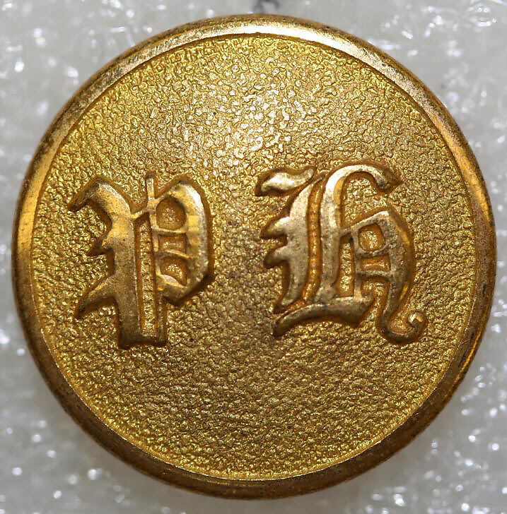 Button, metal, British