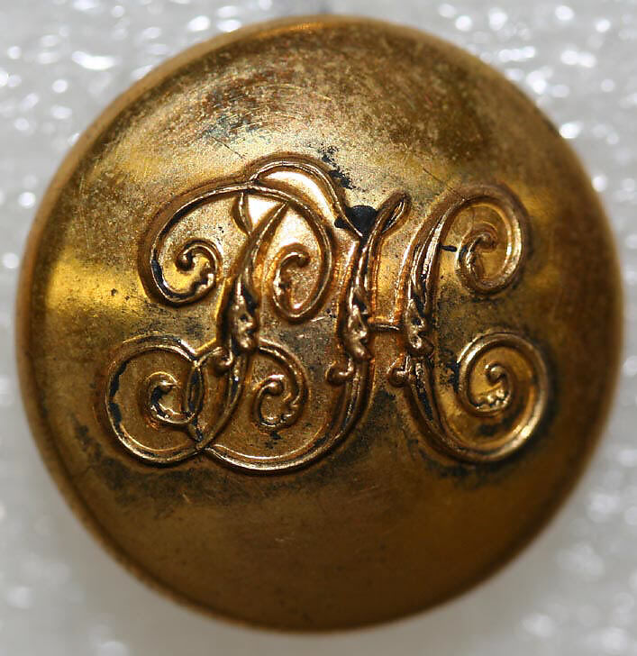 Button, metal, British